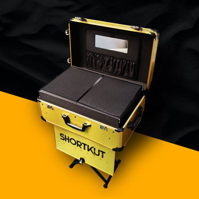 Shortkut Barber Briefcase With Built In Scissor Legs  on